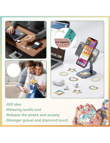 Calcomanías Calmantes Huimdery 45 Piezas Texturizadas para Estrés