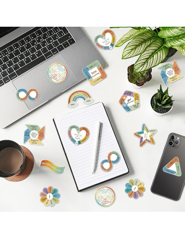 Calcomanías Calmantes Huimdery 45 Piezas Texturizadas para Estrés