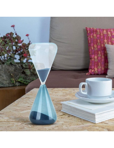 Reloj de Arena Mumusuki de Vidrio 23 cm Azul Decorativo