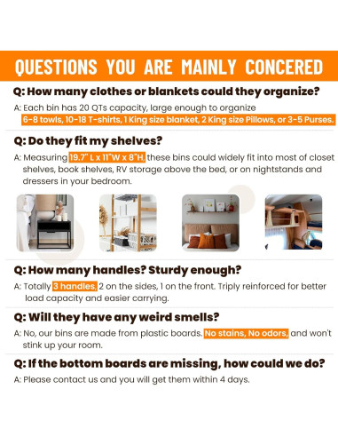 Organizadores de Closet Extra Grande Criusia 4 Paquete Gris