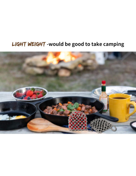 Kit de limpieza de hierro fundido Herda 4 piezas - Fregador y raspadores