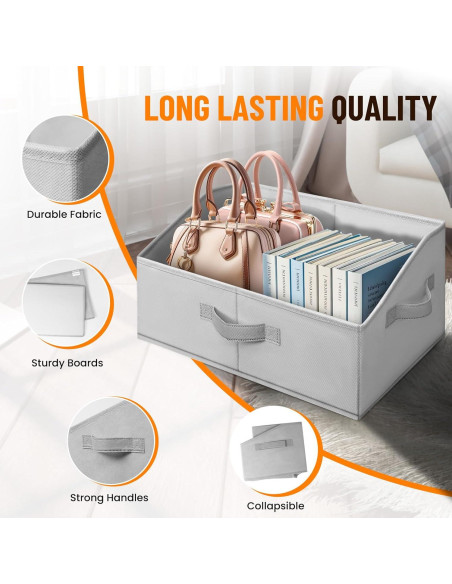 Organizadores de Closet Extra Grande Criusia 4 Paquete Gris Organizadores de Closet Extra Grande Criusia 4 Paquete Gris