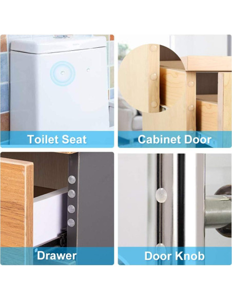 200 Amortiguadores de Goma FATLODA Transparentes Autoadhesivos