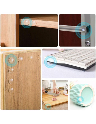 200 Amortiguadores de Goma FATLODA Transparentes Autoadhesivos