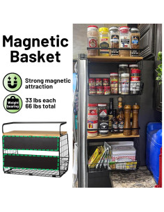 Estante Magnético Ofiray-home 2 Niveles Negro 15 kg 2