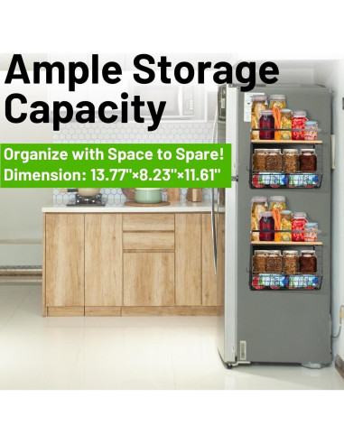 Estante Magnético Ofiray-home 2 Niveles Negro 15 kg