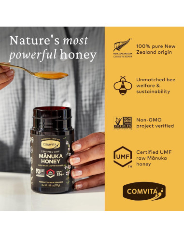 Miel de Manuka Cruda Comvita UMF 15+ 250g - Pura de Nueva Zelanda