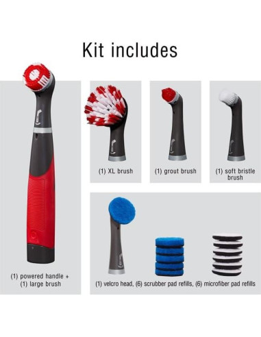 Cepillo de Limpieza Eléctrico Rubbermaid 18 Piezas