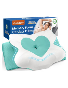Almohada Cervical CushZone King Espuma Viscoelástica Verde