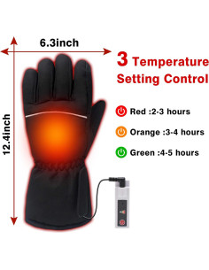 Guantes Calentados Eléctricos QILOVE Táctiles 3 Niveles Invierno 2