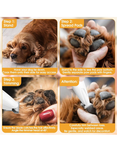 Recortador de patas de perro Palksky con luz LED y carga USB