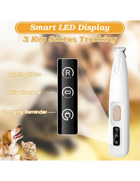 Recortador de patas de perro Palksky con luz LED y carga USB Recortador de patas de perro Palksky con luz LED y carga USB