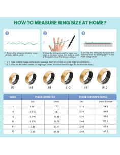 Anillo Inteligente BANGALORE VR12 Oro 18.1mm Salud y Fitness 2