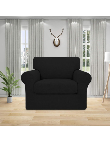 Funda de Sofá Stretch Easy-Going 2 Piezas para Mascotas - Negro