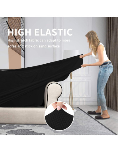 Funda de Sofá Stretch Easy-Going 2 Piezas para Mascotas - Negro