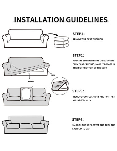 Funda de Sofá Stretch Easy-Going 2 Piezas para Mascotas - Negro