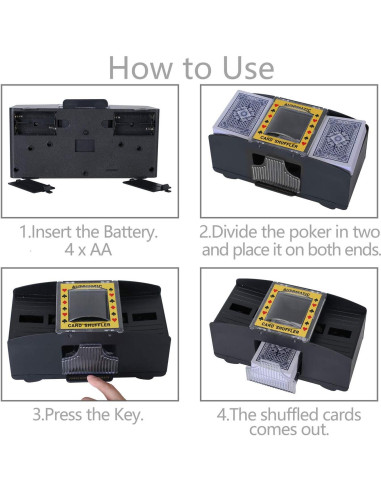 Barajador Automático de Cartas Bemecato para 1-2 Barajas