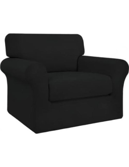 Funda de Sofá Stretch Easy-Going 2 Piezas para Mascotas - Negro