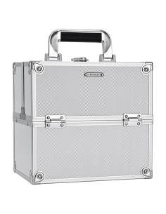Caja de Maquillaje Organizador Frenessa Plata 27x19cm 1.7kg