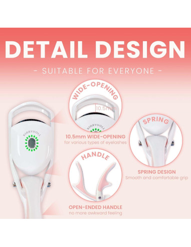 Rizador de Pestañas Eléctrico Kiaryuoll Calentado Blanco