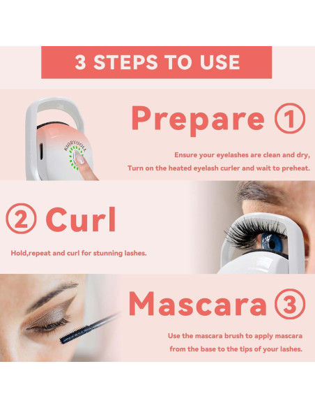 Rizador de Pestañas Eléctrico Kiaryuoll Calentado Blanco