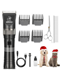 Cortadora de Pelo Inalámbrica Gooad para Perros y Gatos - Silenciosa y Recargable