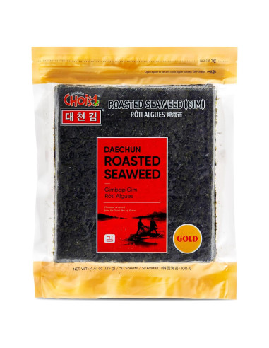 Alga Marina Tostada Daechun Nori para Sushi - 50 Hojas - Vegano