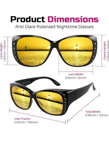 Gafas de Conducción Yogo Vision Amarillas Antideslumbrantes