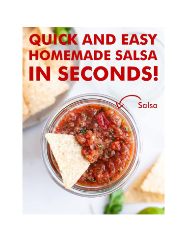 Picador Manual de Alimentos Geedel PS-358B, Rojo, Sin BPA