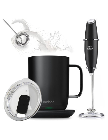 Taza Inteligente Ember 2 de 414 ml con Tapa y Espumador Zulay