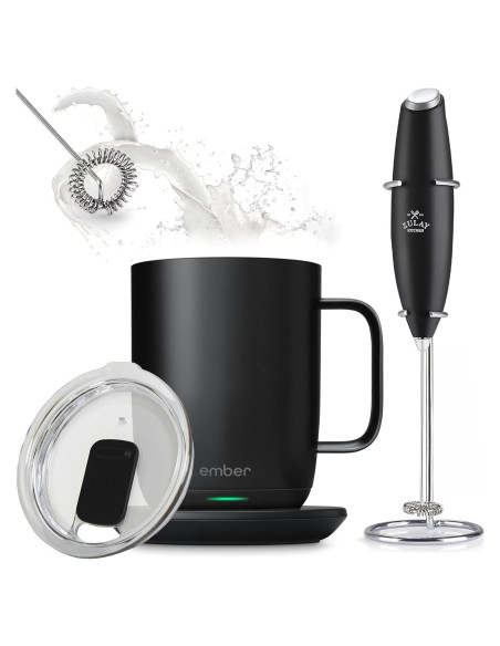 Taza Inteligente Ember 2 de 414 ml con Tapa y Espumador Zulay
