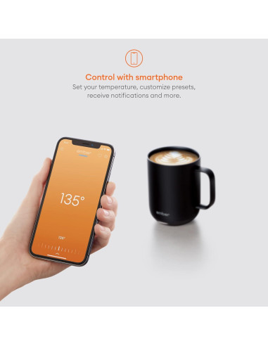 Taza Inteligente Ember 2 de 414 ml con Tapa y Espumador Zulay