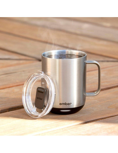 Taza Inteligente Ember 2 de 414 ml con Tapa y Espumador Zulay