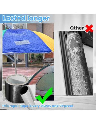 Cinta de Reparación Impermeable Tikfoam 7.62m x 7.62cm Negra