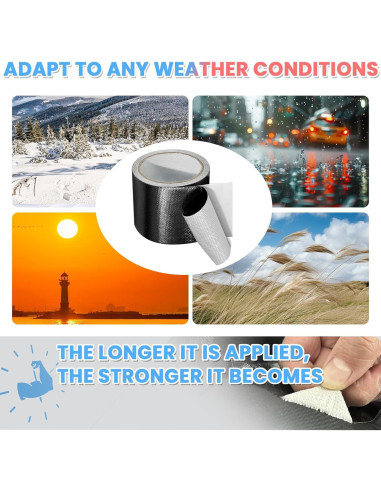 Cinta de Reparación Impermeable Tikfoam 7.62m x 7.62cm Negra