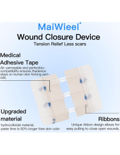 Dispositivo de Cierre de Heridas MaiWieel Sin Suturas 2 Piezas 2
