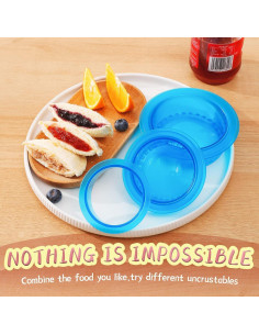 Cortador y Sellador de Sándwich HiYZ 5 Piezas Azul Claro 2