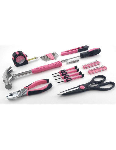 Juego de Herramientas Apollo 39 Piezas Rosa para DIY