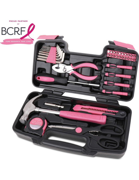 Juego de Herramientas Apollo 39 Piezas Rosa para DIY Juego de Herramientas Apollo 39 Piezas Rosa para DIY