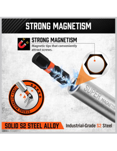 Juego de Puntas de Destornillador Portátil Magnético 8 en 1 HORUSDY 2