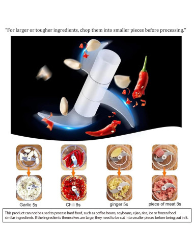 Picador Eléctrico Mini FUHUY 250ML USB Portátil para Verduras