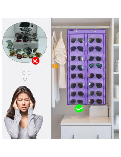 Organizador de Gafas de Sol ANZORG Colgante 16 Bolsillos 2