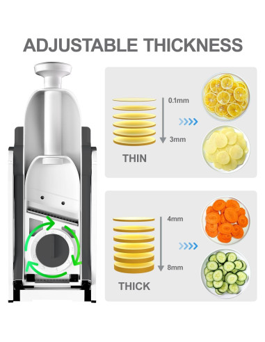 Rebanadora Mandolina Profesional UNA VEZ POR TODAS 0.1-8mm
