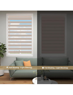 Persianas Zebra Blackout Changshade Personalizadas Beige 2