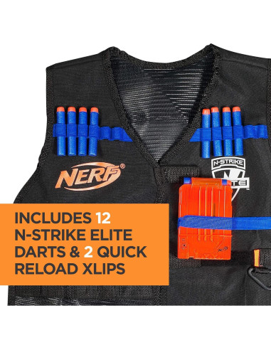 Chaleco Táctico Nerf N-Strike Elite con 12 Dardos