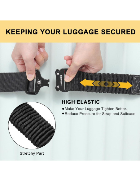 Correas de Equipaje Vigorport 2 Piezas Ajustables TSA