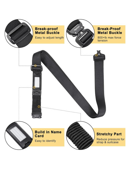 Correas de Equipaje Vigorport 2 Piezas Ajustables TSA