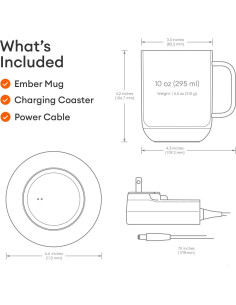Taza Inteligente Ember 10 oz Control Temperatura + Espumador Zulay 2