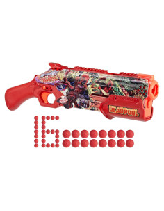 Blaster Nerf Marvel Deadpool con 16 Accu-Rounds 14+
