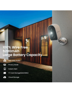 Cámara de Seguridad Inalámbrica GALAYOU R2 Pro 2K IP65 2